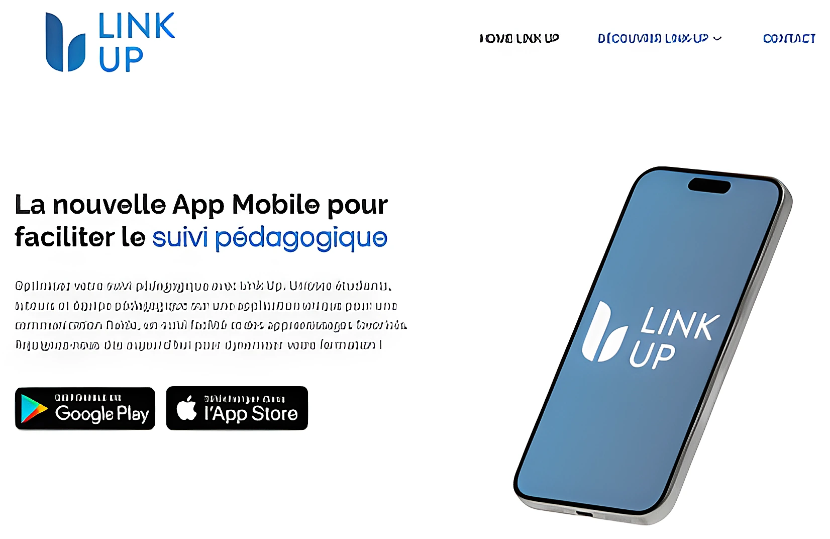 Link Up — création de site web pour Application mobile, réalisé par Westeo Studio (visuel 3)