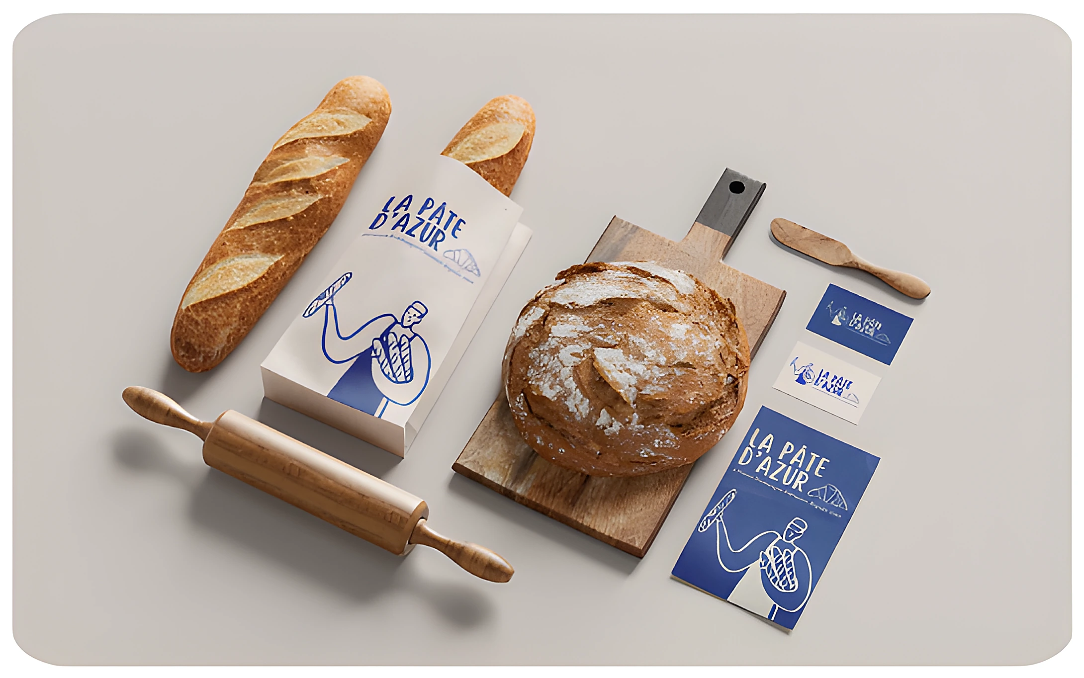 La Pâte d'Azur — création d'identité de marque pour Boulangerie, réalisé par Westeo Studio (visuel 2)